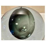Artisan Hand-Blown Glass Paperweight - Signed Sommerso