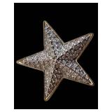 Swarovski Star Crystal Brooch - 1.5 Inch Pavé Crystal Star Pin