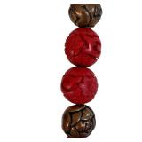 Chinese Necklace - Red Carved Beads