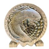 Lalique Concarneau Koi Fish Crystal Ashtray
