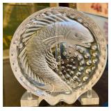 Lalique Concarneau Koi Fish Crystal Ashtray