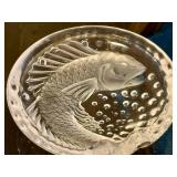 Lalique Concarneau Koi Fish Crystal Ashtray