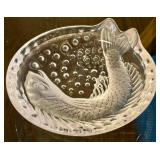 Lalique Concarneau Koi Fish Crystal Ashtray
