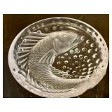 Lalique Concarneau Koi Fish Crystal Ashtray