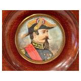 Napoleon III Antique Miniature Portrait, Signed 