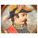 Napoleon III Antique Miniature Portrait, Signed 