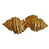 Dotty Smith Vintage Shell-Shaped Belt Buckle - Gold Tone