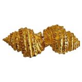 Dotty Smith Vintage Shell-Shaped Belt Buckle - Gold Tone