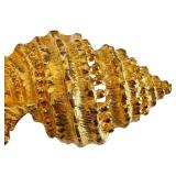 Dotty Smith Vintage Shell-Shaped Belt Buckle - Gold Tone