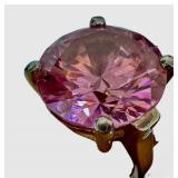 Sterling Silver Pink CZ Ring & Citrine Quartz Ring