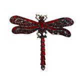 Dragonfly, Green Leaf Frog, Beige Frog & Crystal Spider Brooch Set