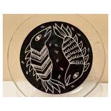 Kosta Boda Kaboka Glass Charger - Ulrica Hydman-Vallien - Signed