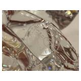 Baccarat Crystal Elephant Figurine , Etched Base