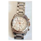 Michael Kors Chronograph Watch - Silver Stainless Steel, Pre-Owned