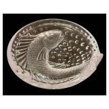 DR - Vintage Lalique Crystal Concarneau Koi Glass Dish, Designed by René Lalique, 1941