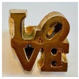 Robert Indiana Love Ring - Vintage Gold-Tone, Size 5.5