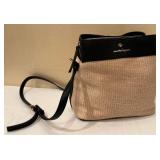 Nanette Lepore Colleen Canvas Triple Section Bucket Crossbody Bag