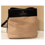 Nanette Lepore Colleen Canvas Triple Section Bucket Crossbody Bag