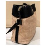 Nanette Lepore Colleen Canvas Triple Section Bucket Crossbody Bag