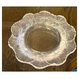 C5 - Lalique Trinket Dish 5.75 inches & Glass Act Studio Perfume Bottle 4.5 inches