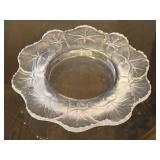 C5 - Lalique Trinket Dish 5.75 inches & Glass Act Studio Perfume Bottle 4.5 inches