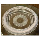 Lalique Marguerites Bowl - Vintage Art Deco Clear Crystal With Daisy Rim