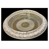 Lalique Marguerites Bowl - Vintage Art Deco Clear Crystal With Daisy Rim