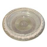 Lalique Marguerites Bowl - Vintage Art Deco Clear Crystal With Daisy Rim