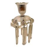 C5 - Crystal Candelabras with Prisms - 14 in Tall (Lot of 2)