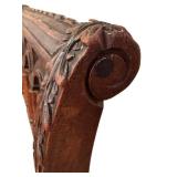 DR - Antique Carved Wood Side Chairs - Pair, Upholstered Seats