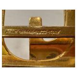 C5 - Gucci Leather Reversible Belt - 44in - Black Leather with Gold GG Buckle