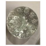 C5 - Intaglio Anton Bubble Paperweights - Clear Hand-Blown Glass, Set of 3