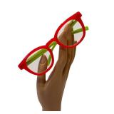 Eye-Bobs Waylaid Reading Glasses - Red Frame, Green Temples