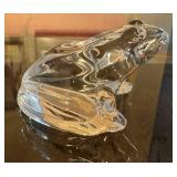 C5 - Baccarat Crystal Frog Figurine - Made in France