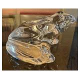 C5 - Baccarat Crystal Frog Figurine - Made in France