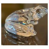 C5 - Baccarat Crystal Frog Figurine - Made in France
