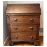BR1 - Antique Wooden Secretary Desk with Drop-Front