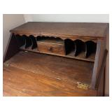 BR1 - Antique Wooden Secretary Desk with Drop-Front