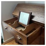 BR1 - Antique Wooden Secretary Desk with Drop-Front