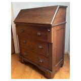 BR1 - Antique Wooden Secretary Desk with Drop-Front