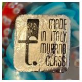 BR2 - Murano Glass Paperweight - Made In Italy - Hand-Blown With Multicolor Swirls