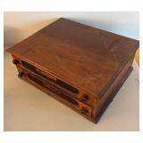 BR2 - Antique Spool Chest - 2-Drawer Wooden Cabinet