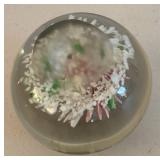 BR2 - Beautiful Pink Glass Flower Handblown Paperweight