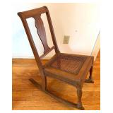 BR2 - Vintage Rocking Chair with Caned Seat