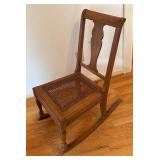 BR2 - Vintage Rocking Chair with Caned Seat