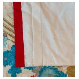 BR2 - Japanese Wall Hanging: Golden Phoenix & Teal Flowers With Red Accents