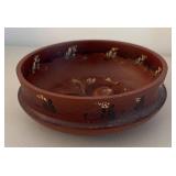 BR2 - Rosemaling Plate, Candle Holder & Bowl