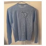 BR2 - Fashioned Turbo Interlock Sweater - Light Blue Vintage Cardigan