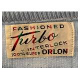 BR2 - Fashioned Turbo Interlock Sweater - Light Blue Vintage Cardigan