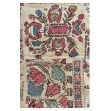 BR2 - Persian/Turkish Patchwork Handwoven Textile Rug 26x28 Inches - Vintage